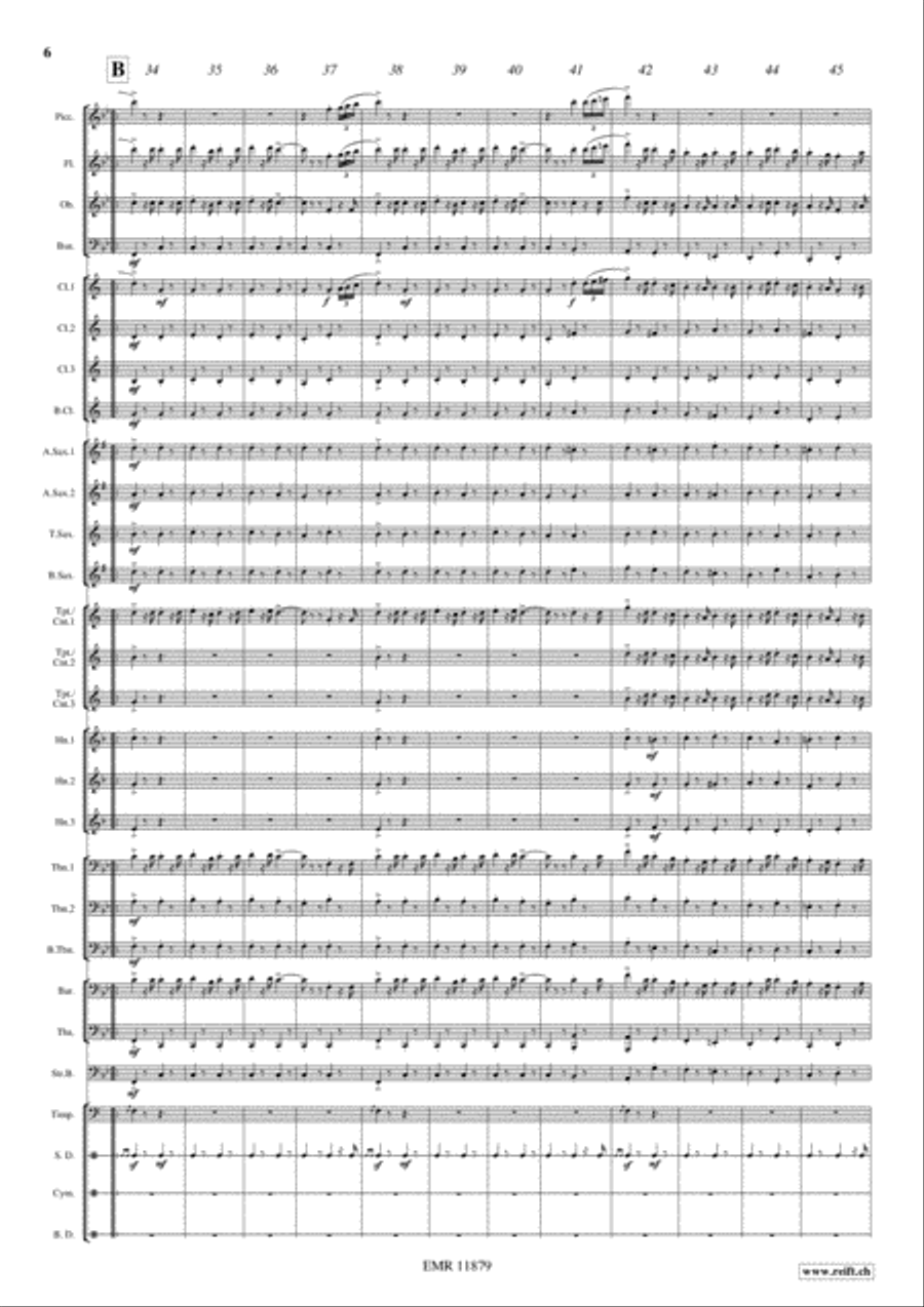Marche Lorraine Concert Band scores gallery preview page 7