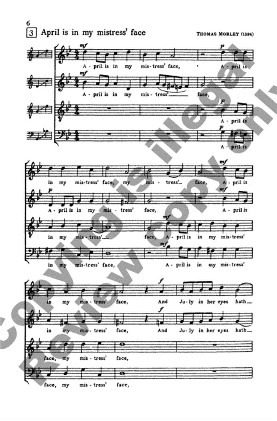Invitation to Madrigals, Book 2 4-Part scores gallery preview page 8