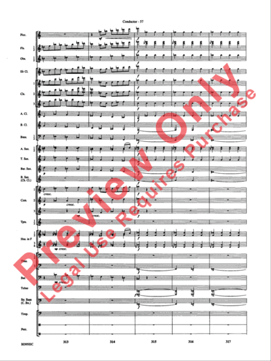 Symphony No. 3 for Band Concert Band scores gallery preview page 60