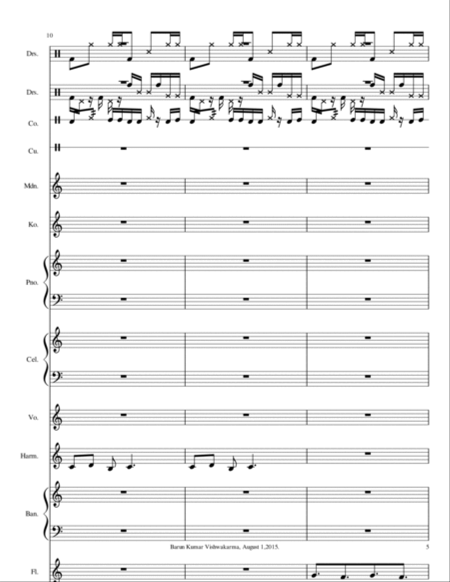 Barun3WaltzFilmDanceMusic Small Ensemble scores gallery preview page 5