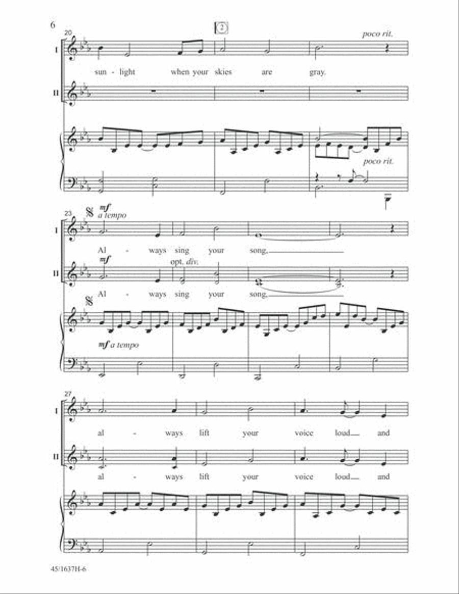 Let's Sing! Volume One 2-Part scores gallery preview page 6