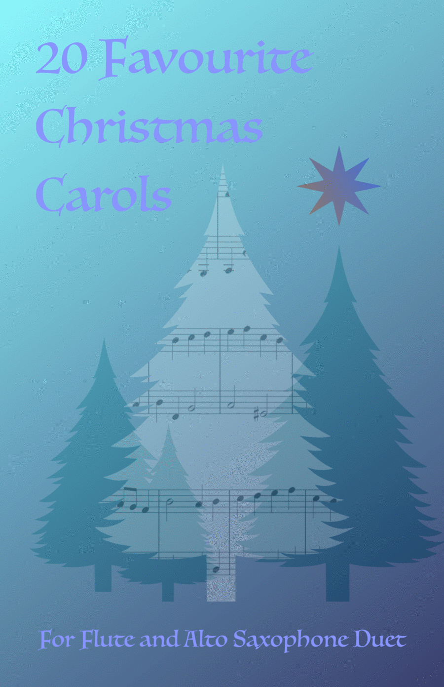 20 Favourite Christmas Carols for Flute and Alto Saxophone Duet Woodwind Duet scores gallery preview page 1