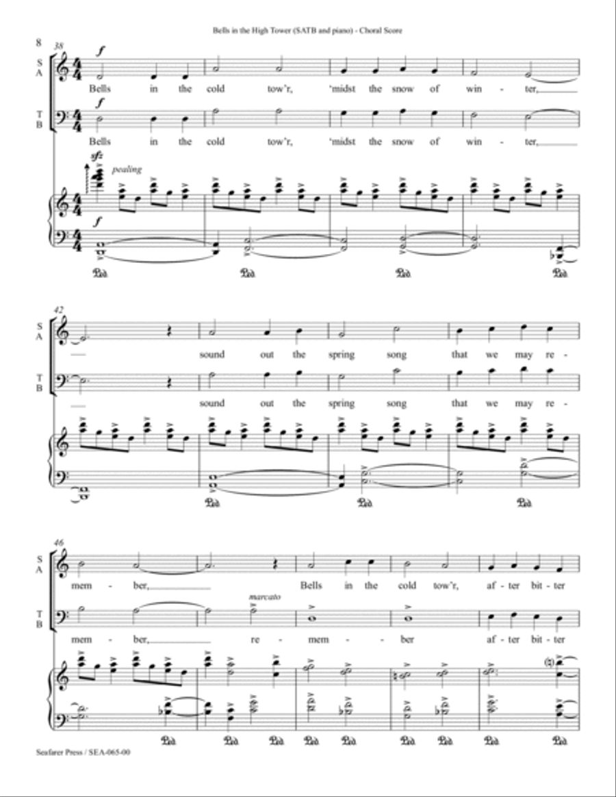Bells in the High Tower 4-Part scores gallery preview page 9