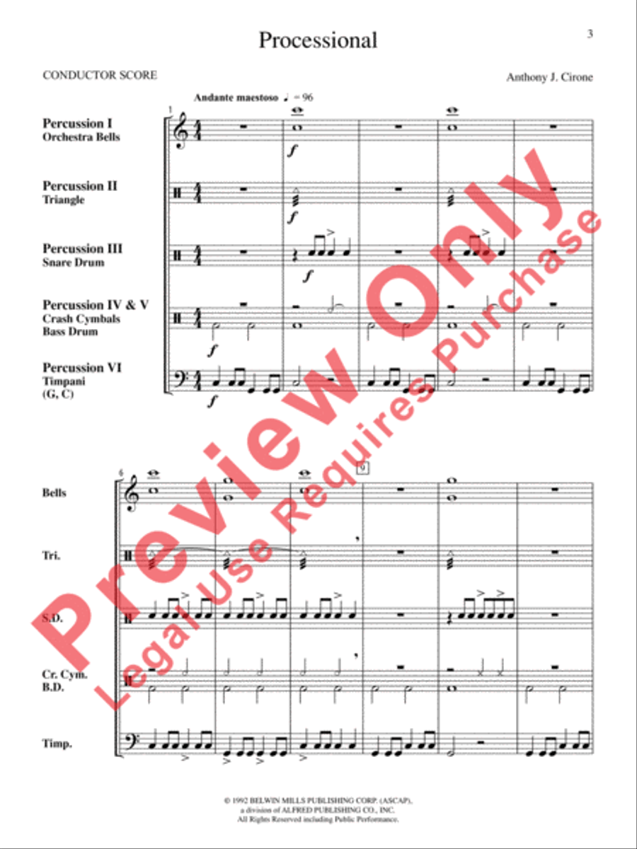 The Anthony J. Cirone Intermediate Percussion Ensemble Collection Percussion Ensemble scores gallery preview page 4