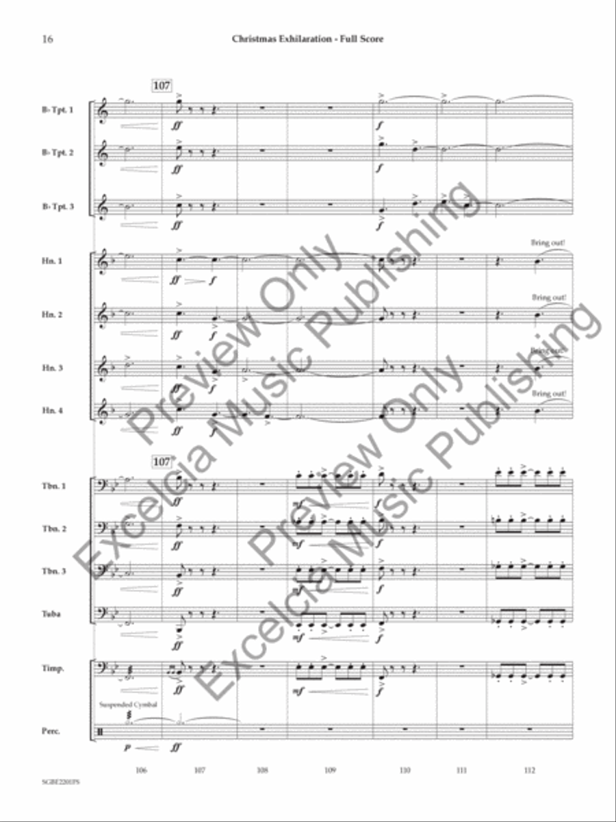 Christmas Exhilaration Small Ensemble scores gallery preview page 17