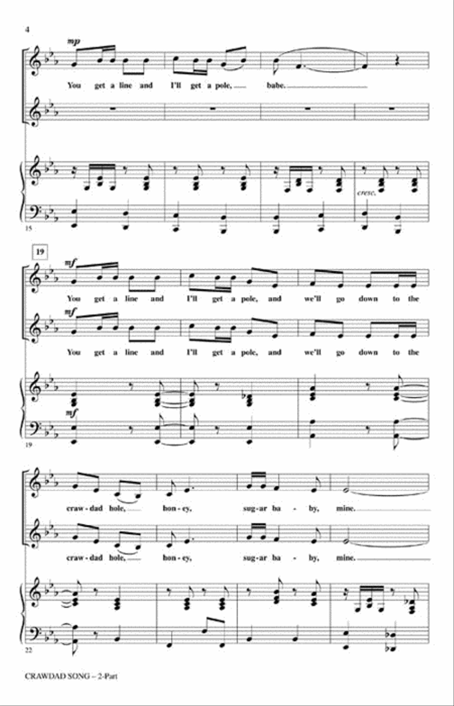 The Crawdad Song The Crawdad Song 2-Part scores gallery preview page 3