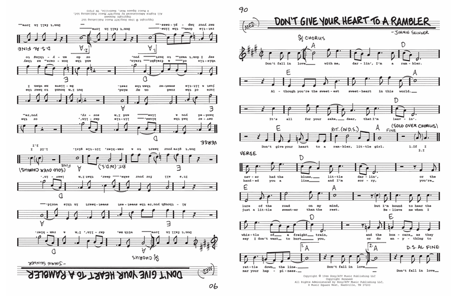 Don't Give Your Heart To A Rambler Voice scores gallery preview page 1