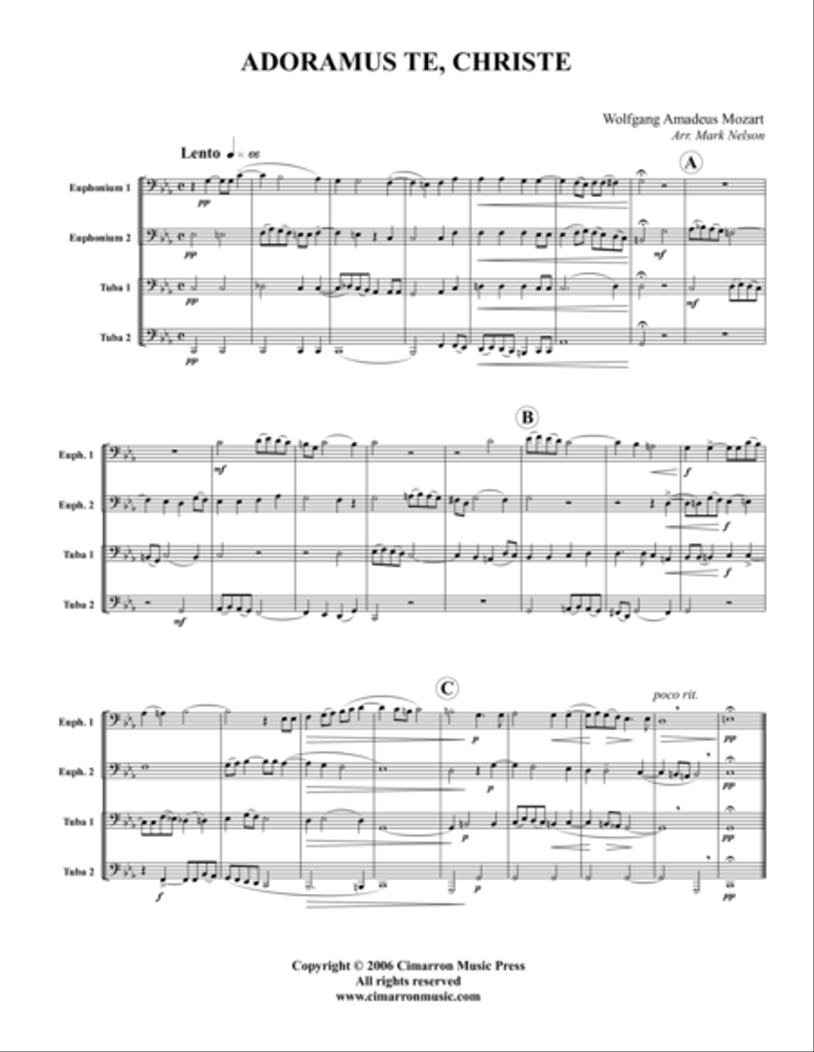 Adoramus te, Christe EETT scores gallery preview page 1