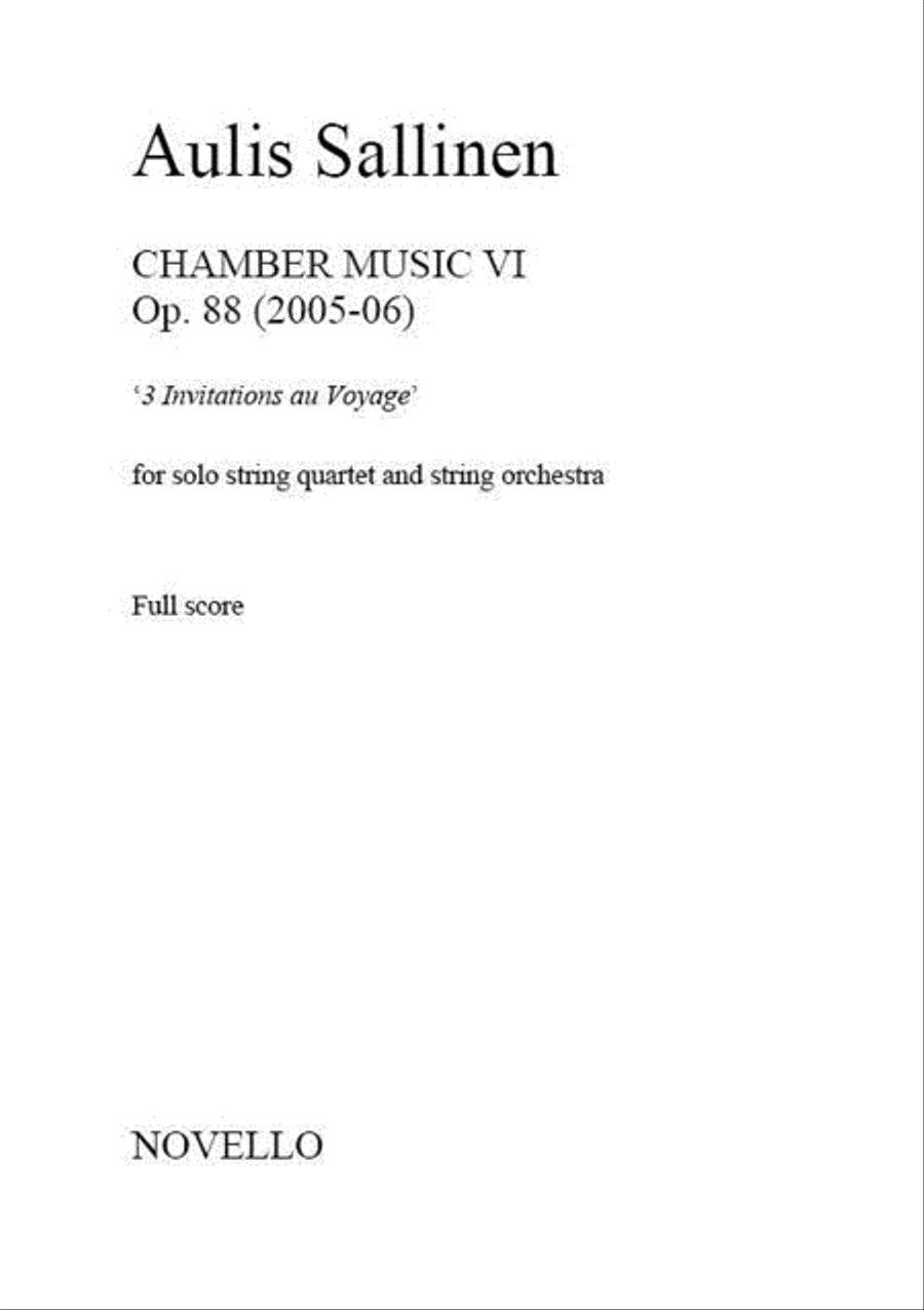 Chamber Music VI Op. 88 Chamber Music VI Op. 88 String Quartet scores gallery preview page 1