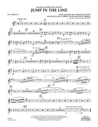 Jump in the Line - Bb Clarinet 3