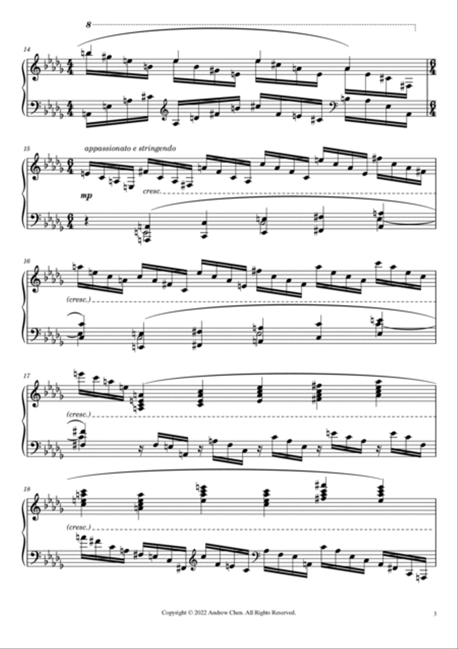 Etude for Solo Piano Piano Method scores gallery preview page 3