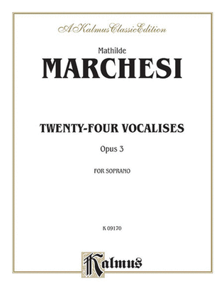 Book cover for Twenty-four Vocalises for Soprano, Op. 3