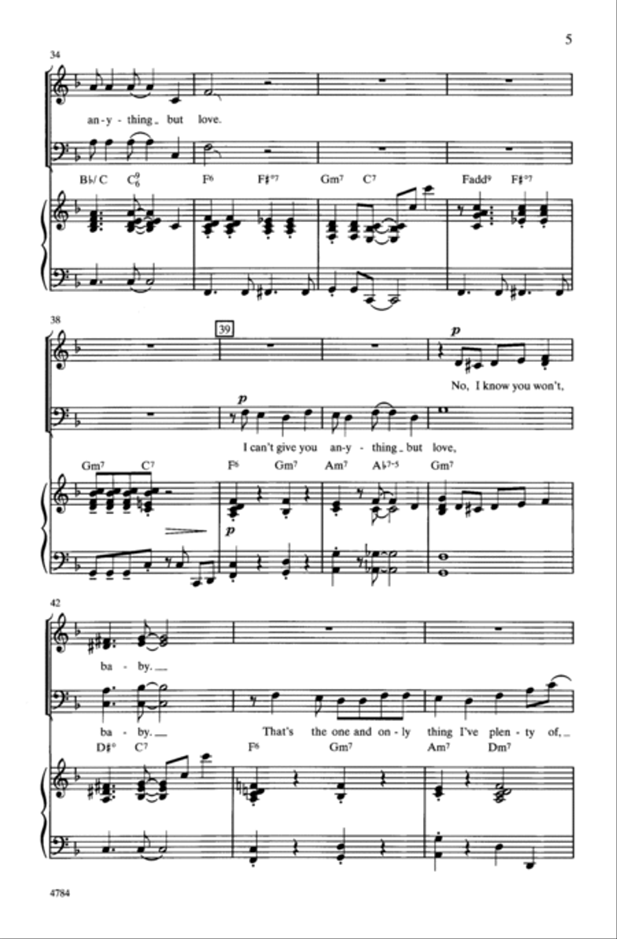 I Can't Give You Anything but Love Choir scores gallery preview page 4