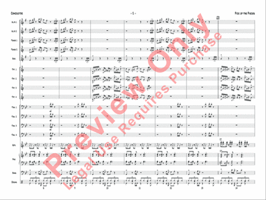 Pick Up the Pieces (score only) Jazz Ensemble scores gallery preview page 5