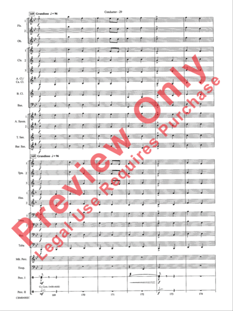 The Dam Busters Concert March Concert Band scores gallery preview page 32