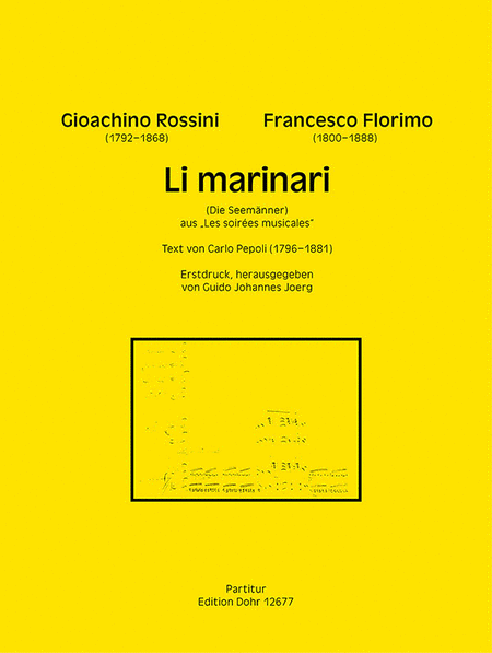 Li marinari (für vierstimmigen gemischten Chor, Klavier zu vier Händen und tiefe Streicher)
