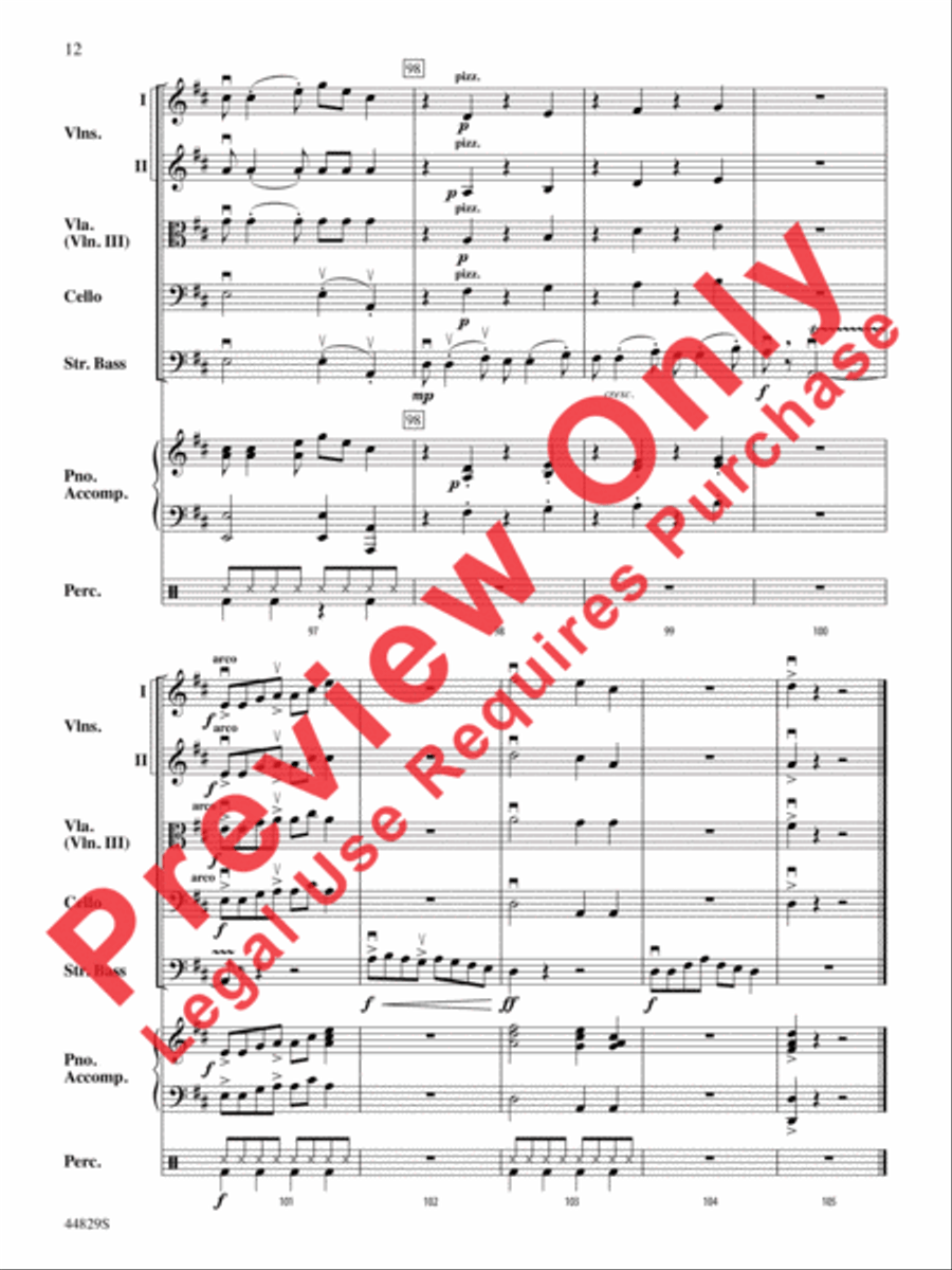 Uno, Dos, Bass! Uno, Dos, Bass! String Orchestra scores gallery preview page 25