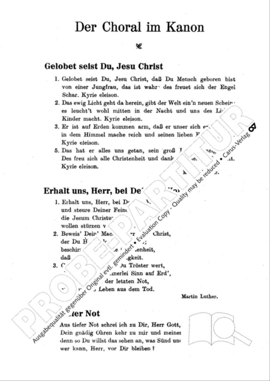 Stern: Der Choral im Kanon Choir scores gallery preview page 3
