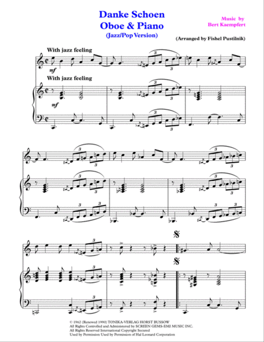 Danke Schoen Piano scores gallery preview page 2