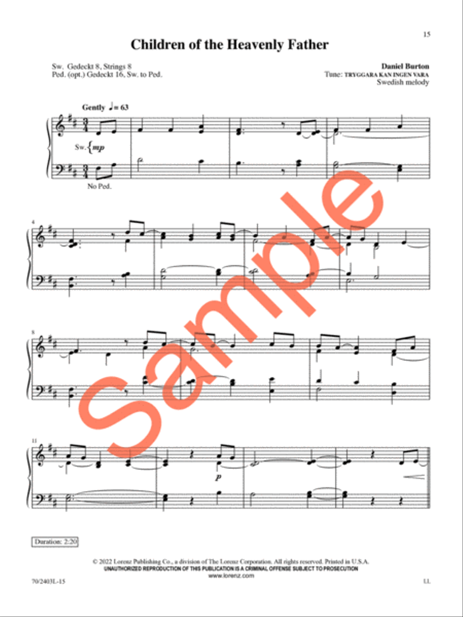 A Treasury of Hymns, Vol. 2 Organ Solo scores gallery preview page 13