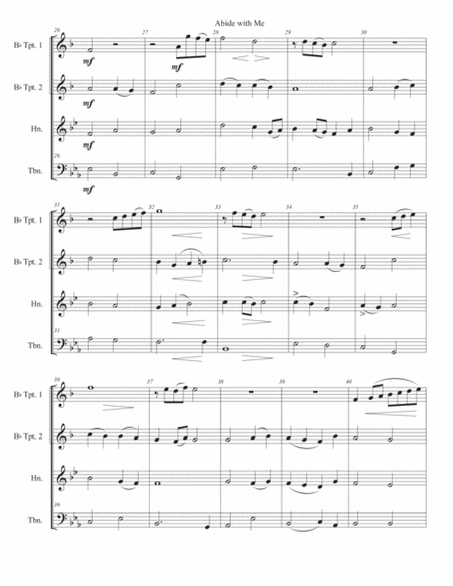 Abide with Me for Brass Quartet/Brass Choir image number null