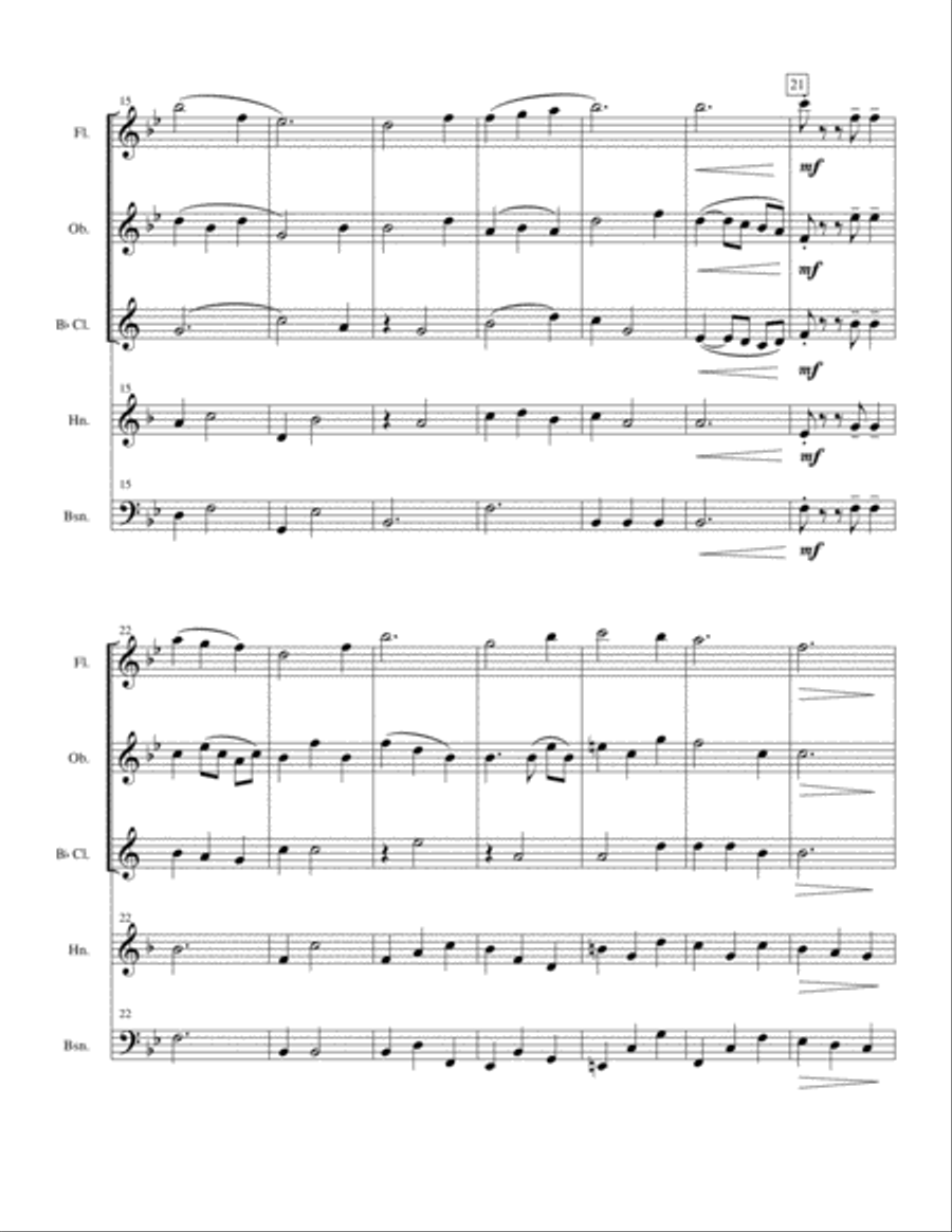 Edelweiss Woodwind Quintet scores gallery preview page 3