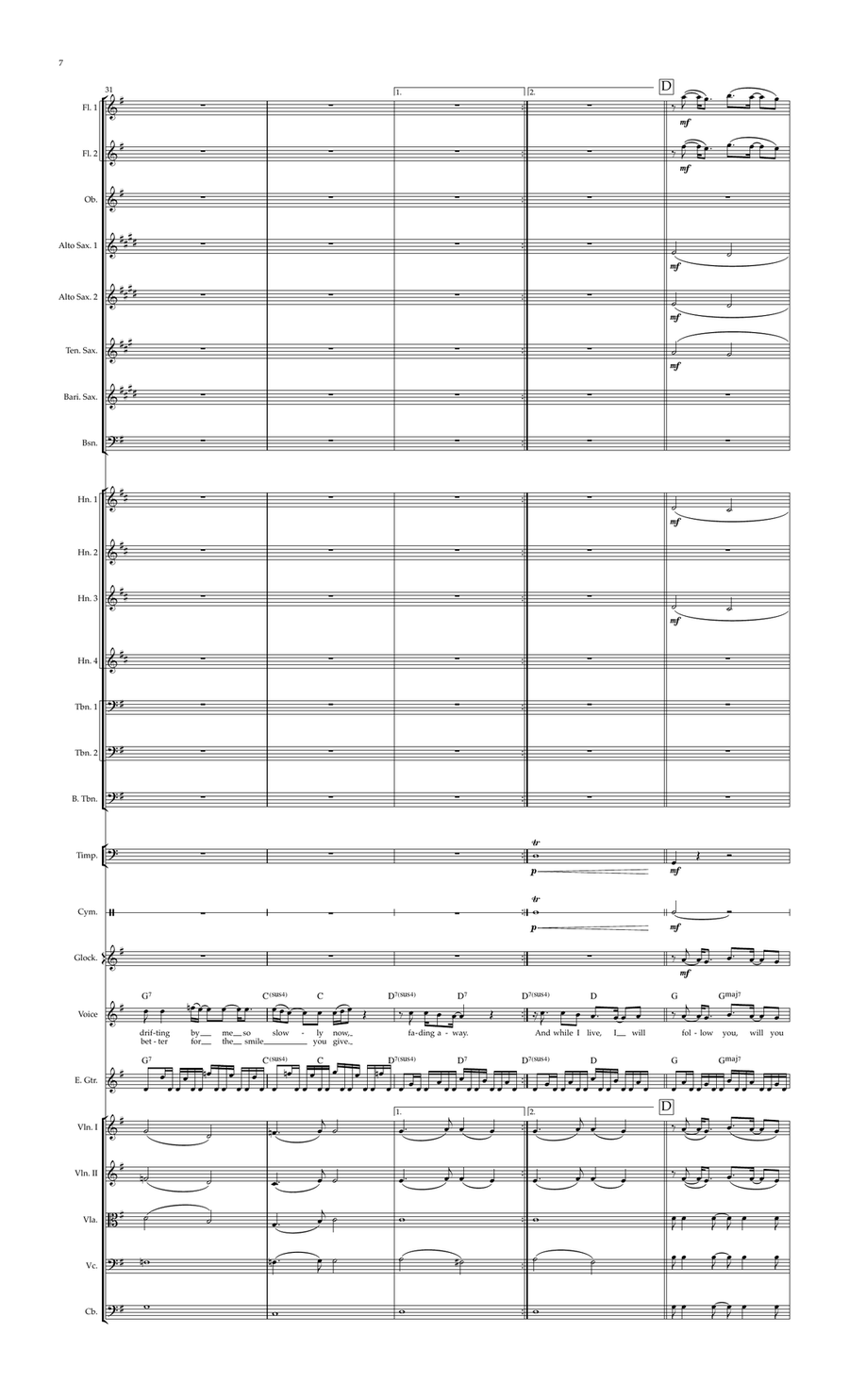 Follow You, Follow Me Full Orchestra scores gallery preview page 6