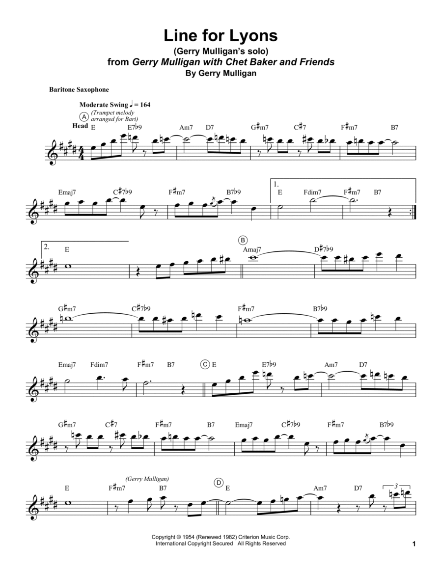 Gerry mulligan baritone shop sax