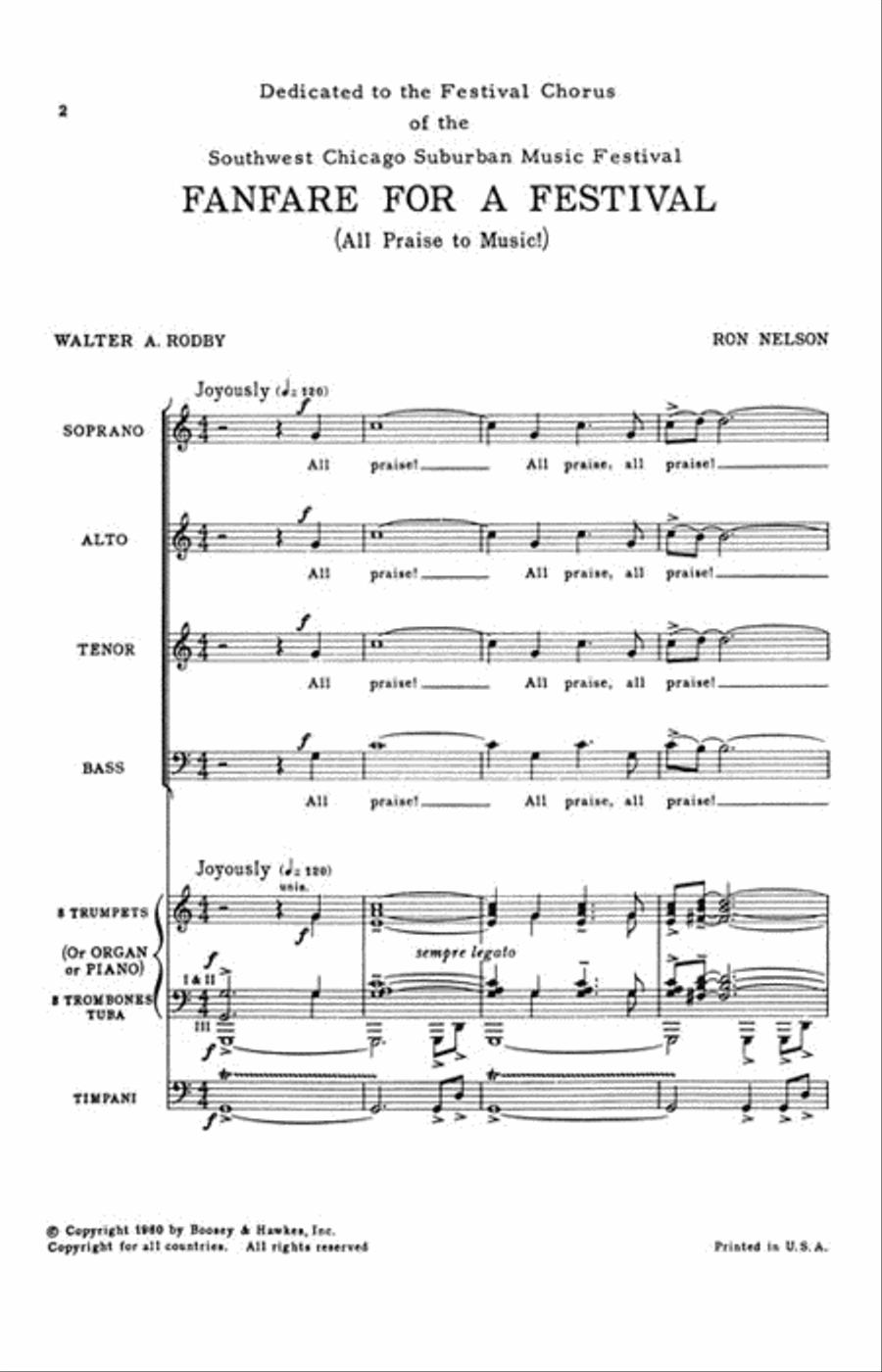 Fanfare for a Festival Divisi scores gallery preview page 2