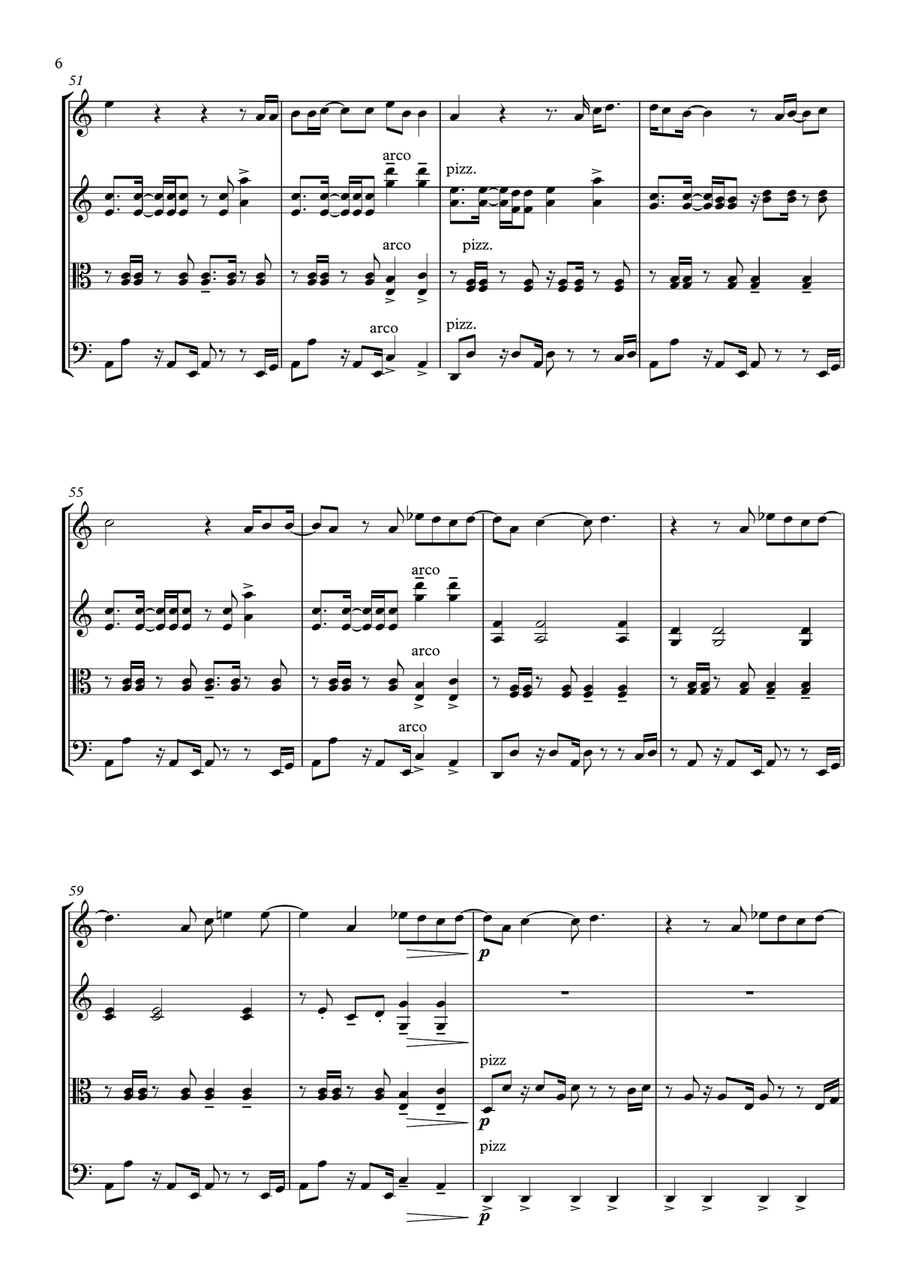 Adventure Of A Lifetime String Quartet scores gallery preview page 6