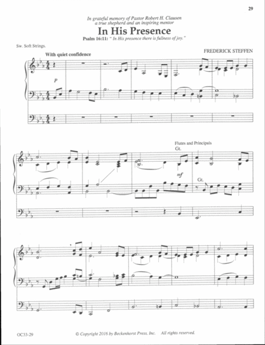 In His Presence Organ scores gallery preview page 14