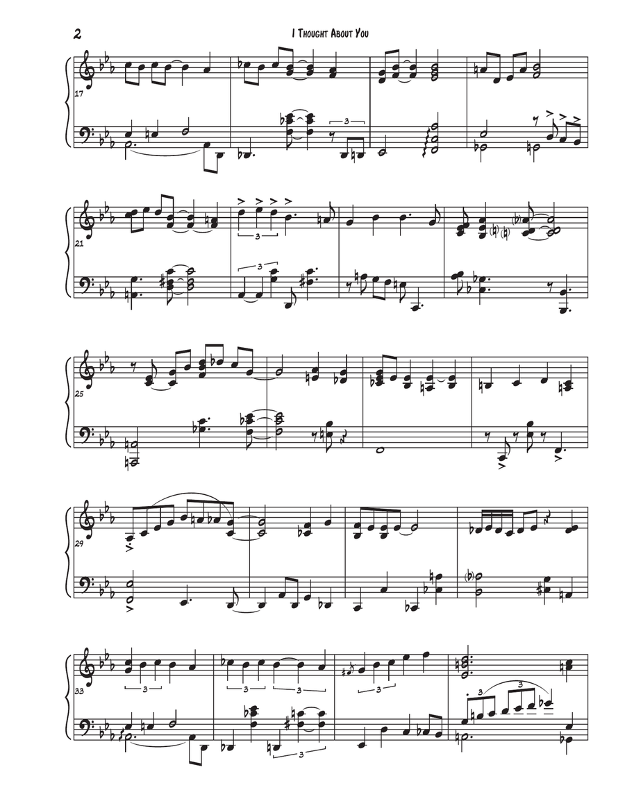 I Thought About You Piano Solo scores gallery preview page 2