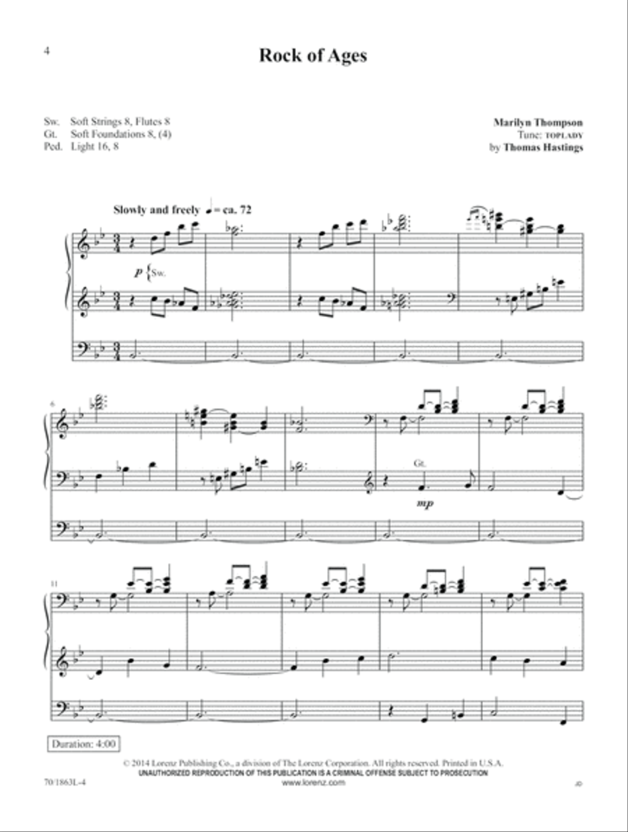 High and Lifted Up Organ scores gallery preview page 4