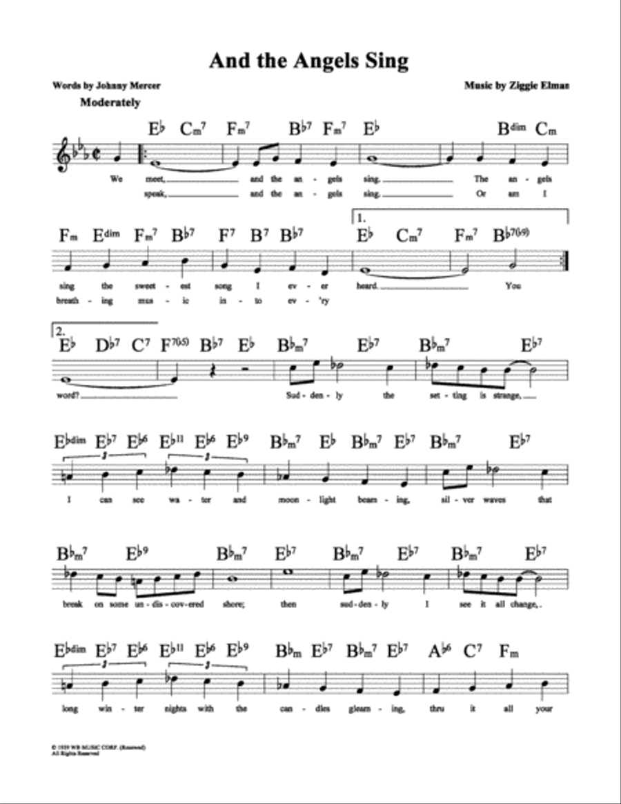 And the Angels Sing And the Angels Sing School and Community scores gallery preview page 2