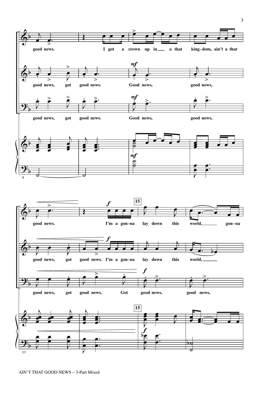 Ain't That Good News 3-Part scores gallery preview page 2