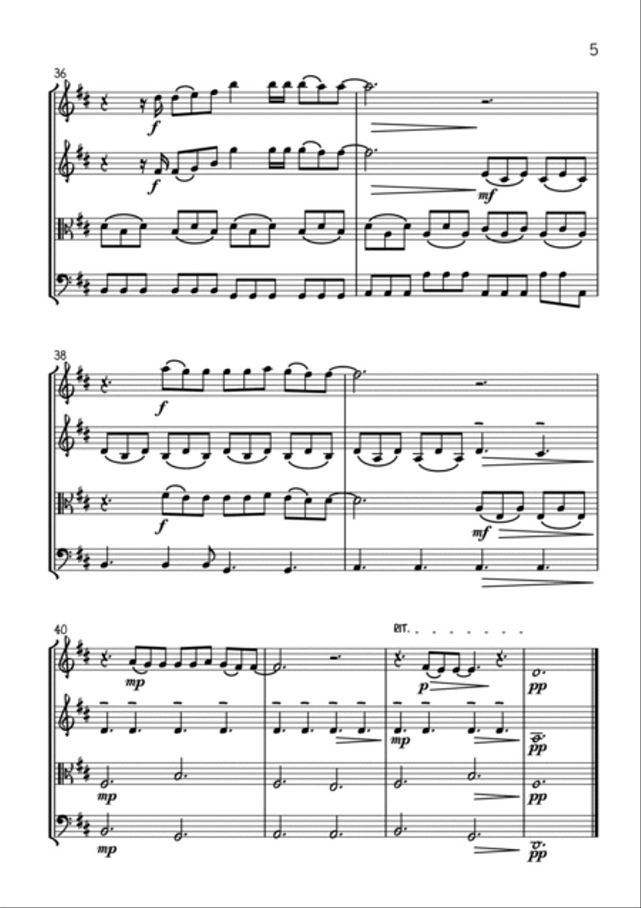 Say Something String Quartet scores gallery preview page 5
