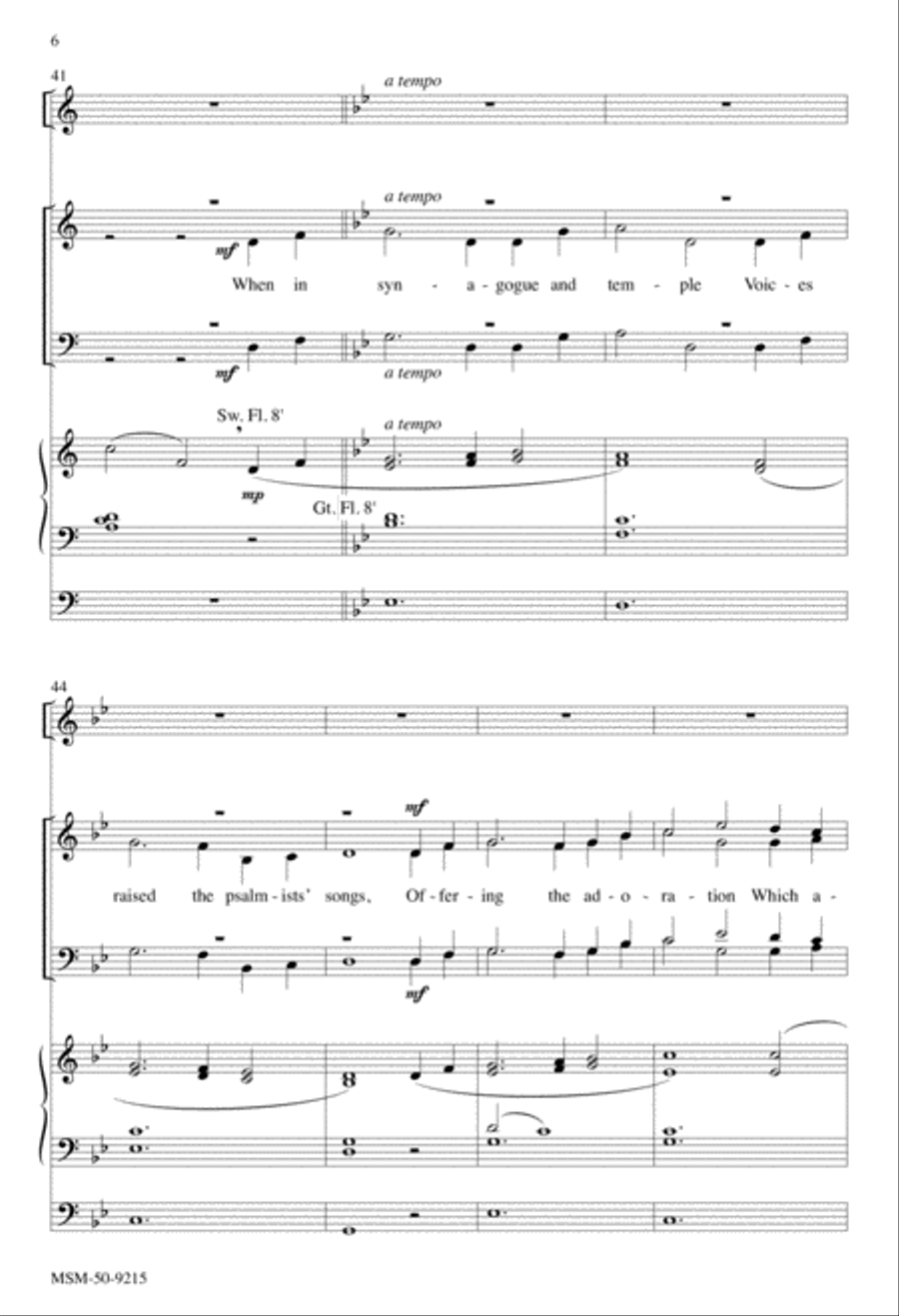 Lord, We Bring Our Gift of Music 4-Part scores gallery preview page 6