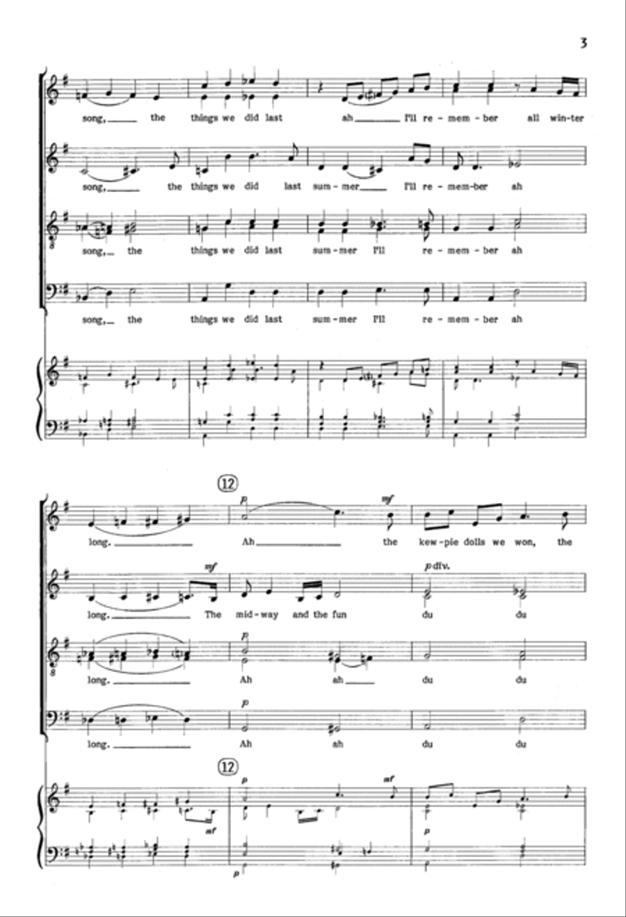 Things We Did Last Summer 4-Part scores gallery preview page 2