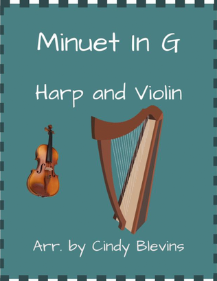 Book cover for Minuet in G, for Harp and Violin