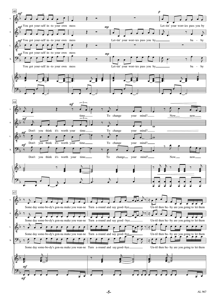 Hold On 4-Part scores gallery preview page 5