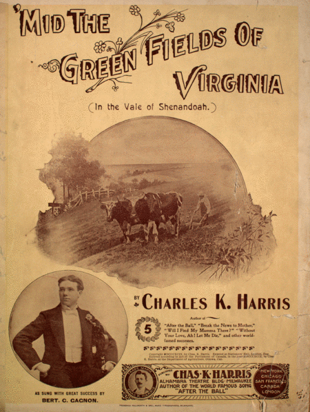 'Mid the Green Fields of Virginia (in the Vale of Shenandoah)