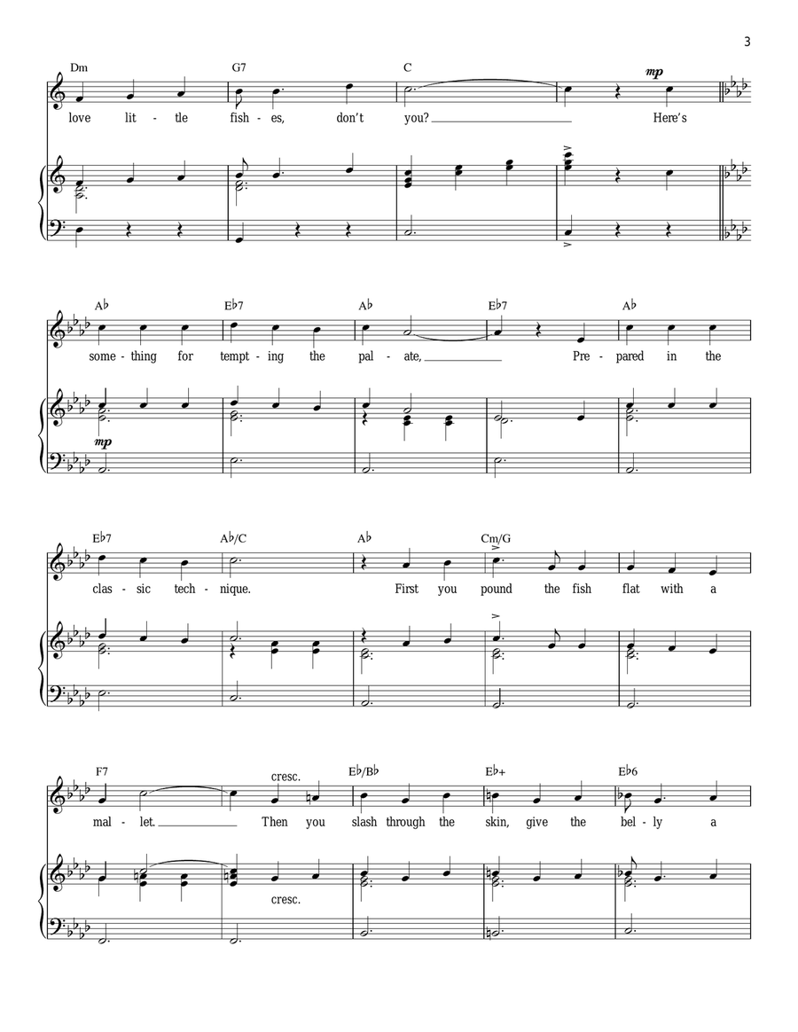 Les Poissons (from The Little Mermaid) Piano, Vocal scores gallery preview page 3