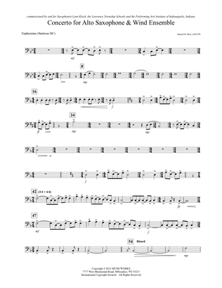 Concerto For Alto Saxophone And Wind Ensemble - Euphonium