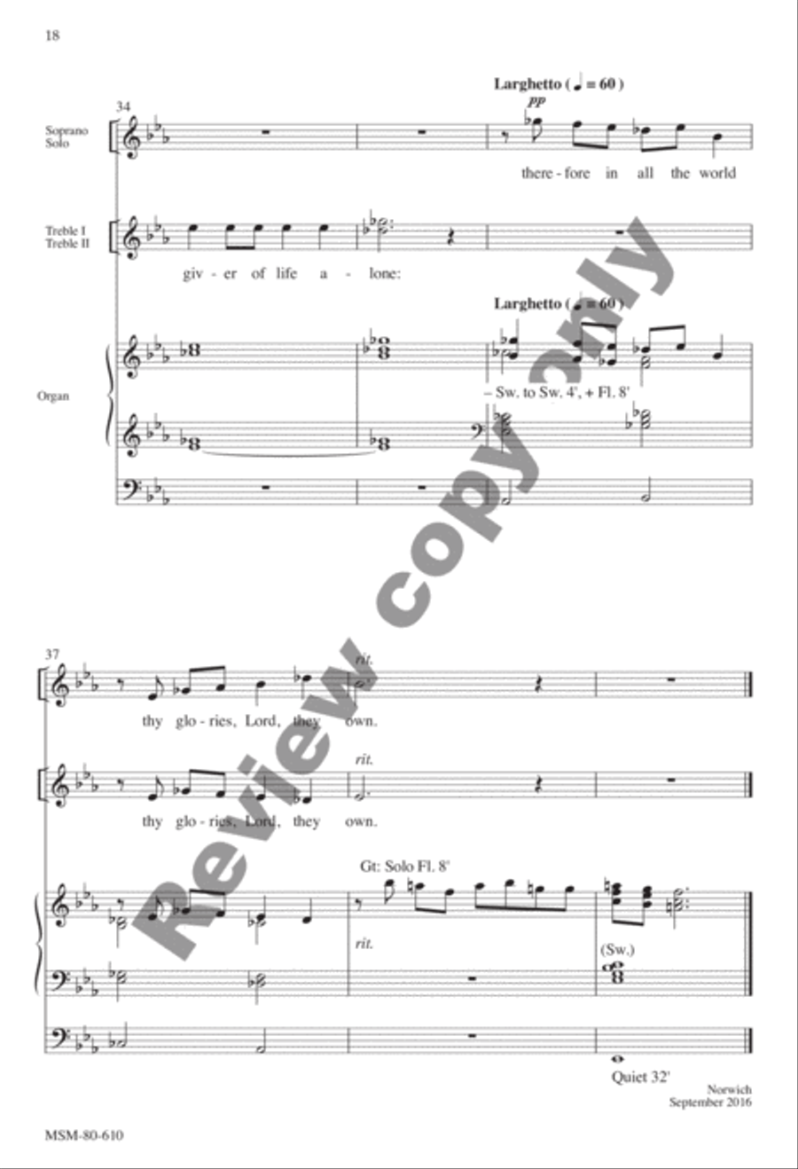 Evensong Unison Choir scores gallery preview page 51