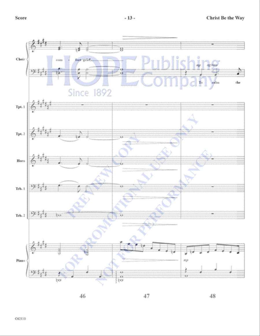 Christ Be the Way Choir scores gallery preview page 14