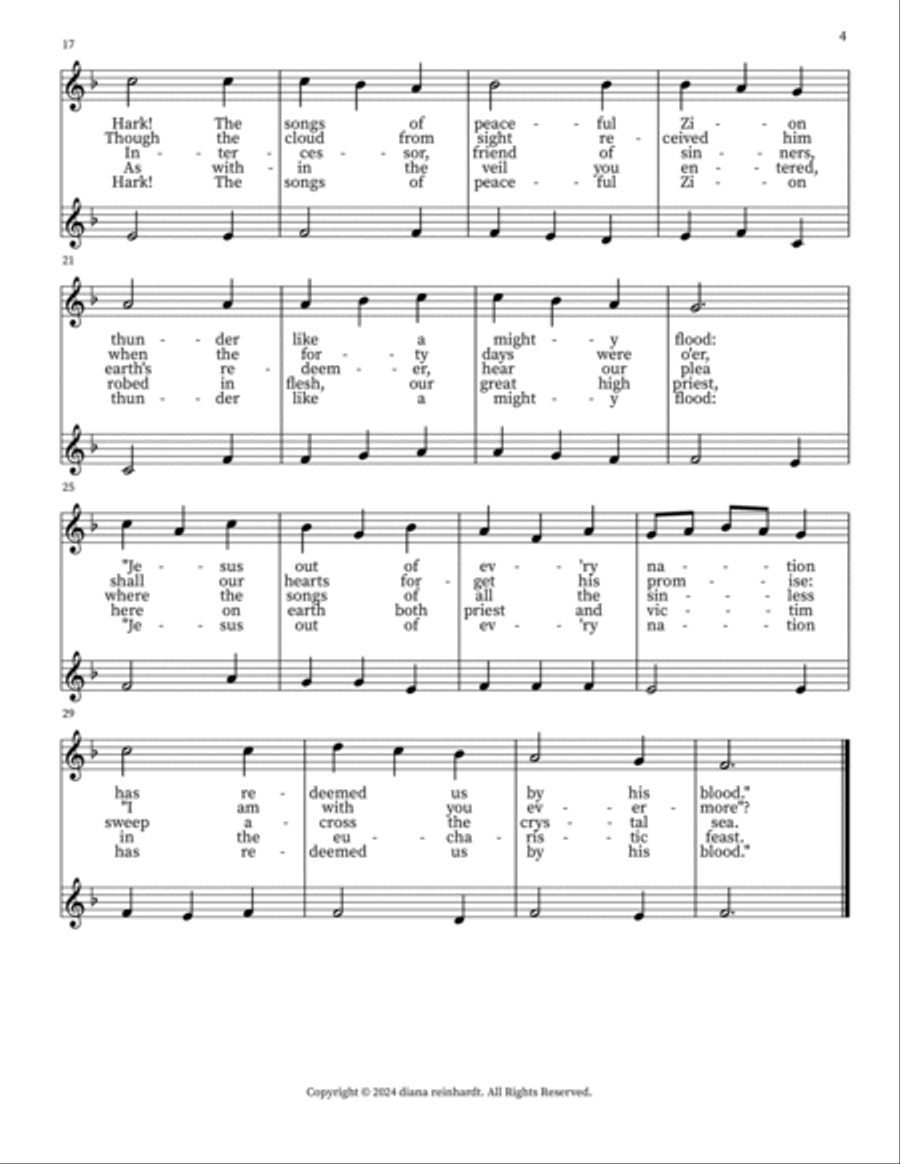 Alleluia! Sing to Jesus Alleluia! Sing to Jesus Woodwind Duet scores gallery preview page 4