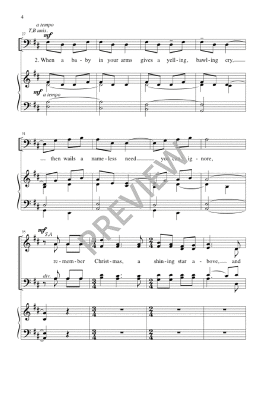 Remember Christmas 4-Part scores gallery preview page 5