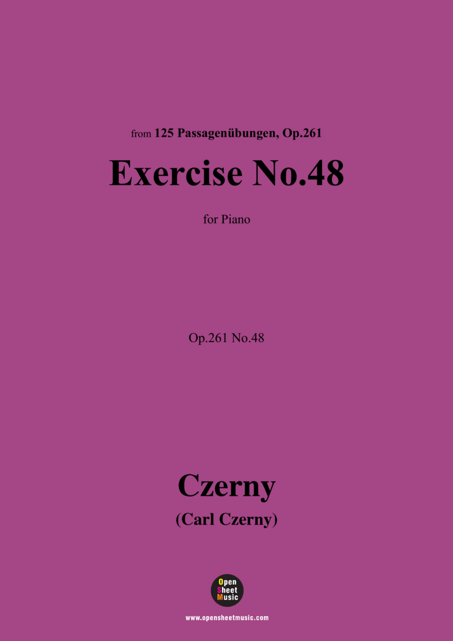 C. Czerny-Exercise No.48,Op.261 No.48 Piano Method scores gallery preview page 1