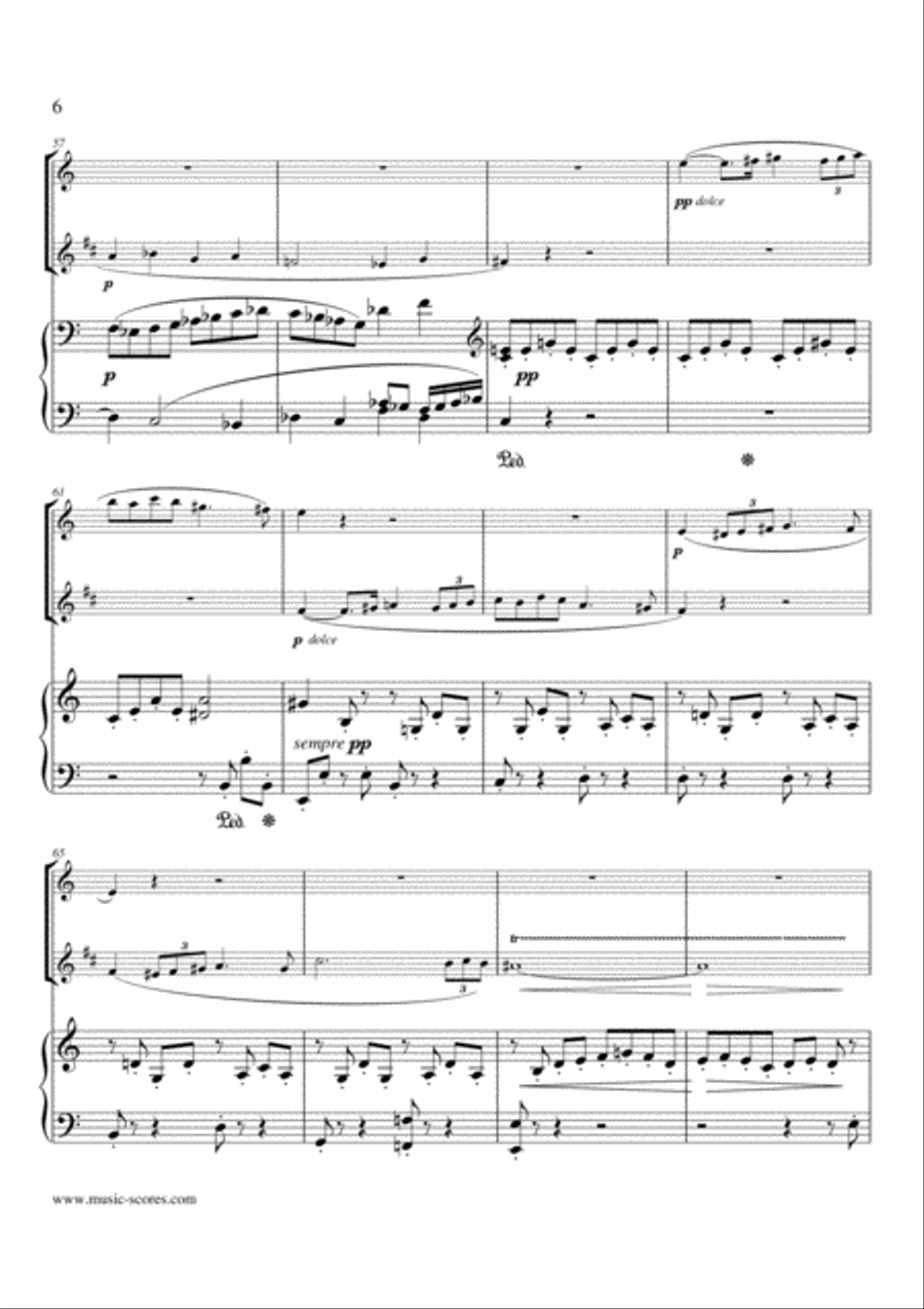 Op.50 Pavane - Flute, Clarinet and Piano Woodwind Duet scores gallery preview page 6
