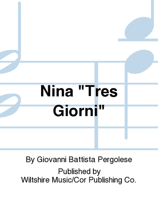 Book cover for Nina "Tres Giorni" (Harold Eisenberg)